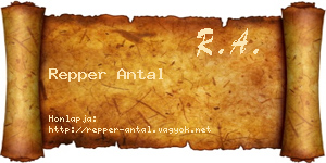 Repper Antal névjegykártya